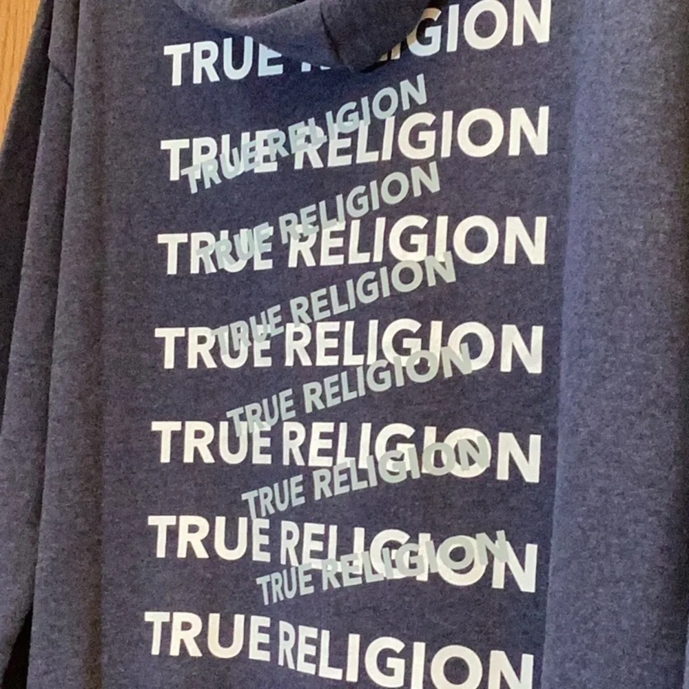 True Religion Loungewear navy blue hooded sweatshirt, hoodie. Mens size large
